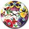 Designart Floral Botanical Retro VIII Mid-Century Modern Wall Clock